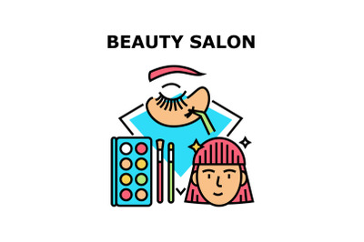 Beauty Salon Vector Concept Color Illustration