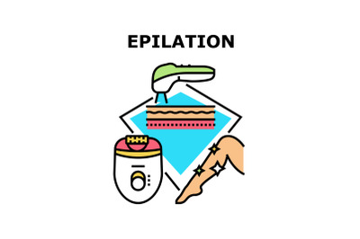 Epilation Device Vector Concept Color Illustration