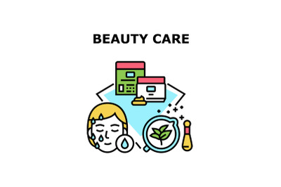 Beauty Care Vector Concept Color Illustration