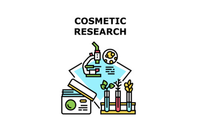 Cosmetic Research Lab Concept Color Illustration