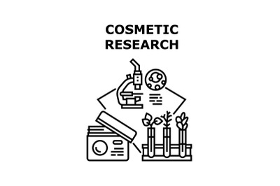 Cosmetic Research Lab Concept Black Illustration