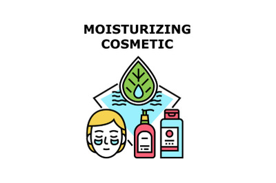 Moisturizing Cosmetic Concept Color Illustration