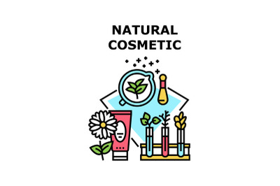 Natural Cosmetic Vector Concept Color Illustration