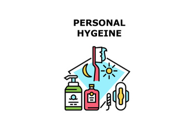 Personal Hygiene Vector Concept Color Illustration