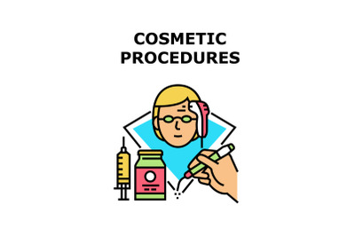 Cosmetic Procedures Concept Color Illustration