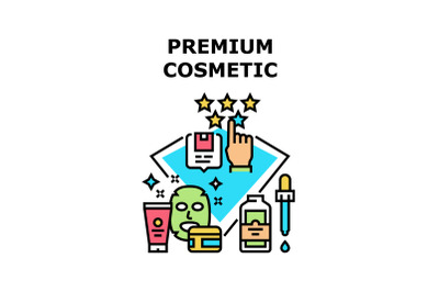 Premium Cosmetic Vector Concept Color Illustration