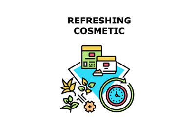 Refreshing Cosmetic Concept Color Illustration