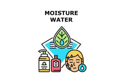 Moisture Water Vector Concept Color Illustration