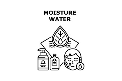 Moisture Water Vector Concept Black Illustration