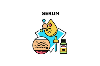 Serum Cosmetic Vector Concept Color Illustration