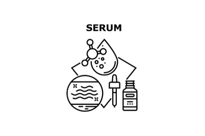 Serum Cosmetic Vector Concept Black Illustration