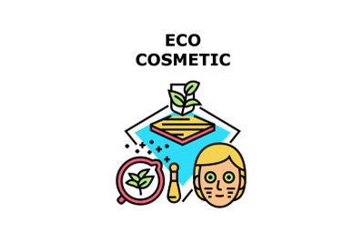 Eco Cosmetic Vector Concept Color Illustration