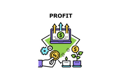 Profit And Fund Vector Concept Color Illustration