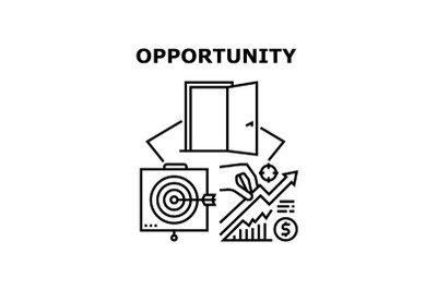 Opportunity Vector Concept Black Illustration