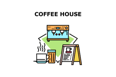 Coffee House Vector Concept Color Illustration