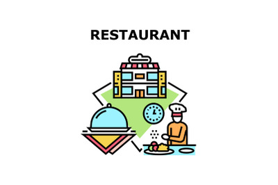 Restaurant Food Vector Concept Color Illustration