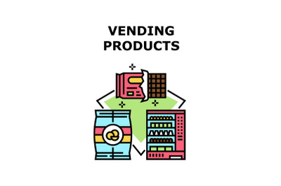 Vending Products Vector Concept Color Illustration