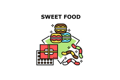 Sweet Food Menu Vector Concept Color Illustration