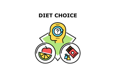 Diet Choice Vector Concept Color Illustration