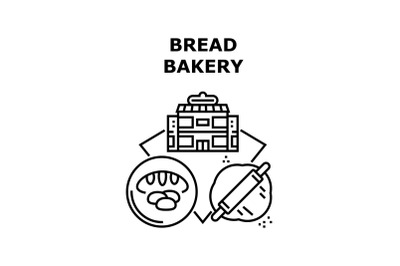 Bakery Bread Vector Concept Black Illustration