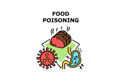 Food Poisoning Vector Concept Color Illustration