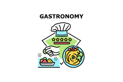 Gastronomy icons vector illustrations