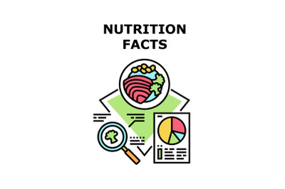 Nutrition facts icons vector illustrations