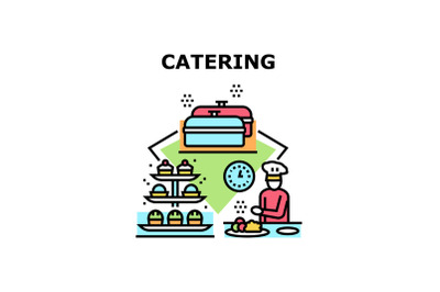 Catering service icons vector illustrations