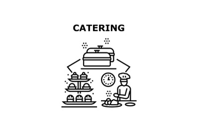 Catering service icons vector illustrations