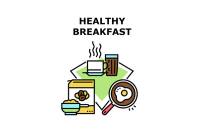 Healthy breakfast icon vector illustration