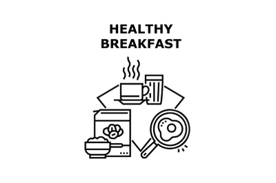 Healthy breakfast icon vector illustration