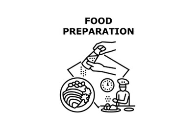 Food preparation icon vector illustration