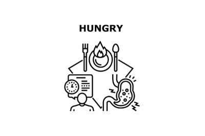 Hungry icon vector illustration