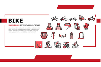 Bike Transport And Accessories Landing Header Vector