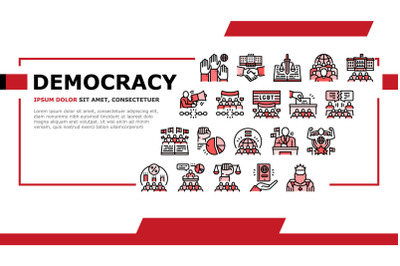 Democracy Government Politic Landing Header Vector