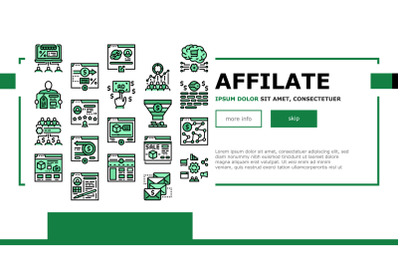 Affiliate Marketing And Commerce Landing Header Vector