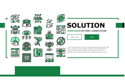 Solution Business Problem Task Landing Header Vector