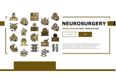 Neurosurgery Medical Treatment Landing Header Vector