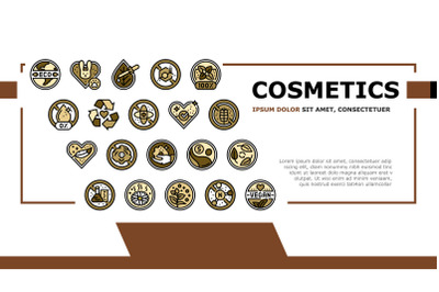 Eco Cosmetics Organic And Bio Landing Header Vector