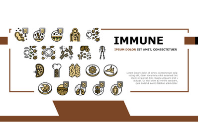 Immune System Disease And Treat Landing Header Vector