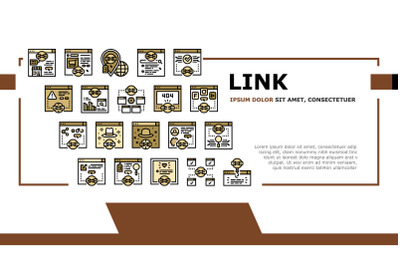 Link Building And Optimization Landing Header Vector