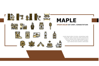 Maple Syrup Delicious Liquid Landing Header Vector