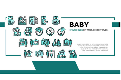 Baby Sitting Work Occupation Landing Header Vector