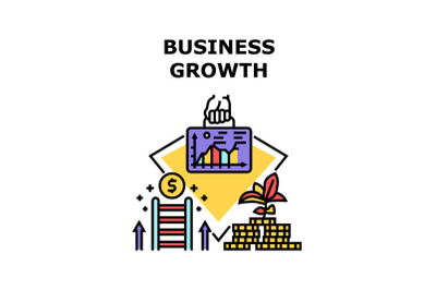 Business growth icon vector illustration