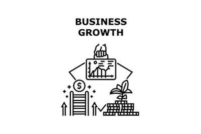 Business growth icon vector illustration