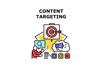 Content targeting icon vector illustration