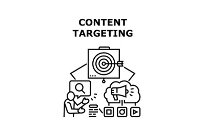 Content targeting icon vector illustration