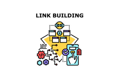 Link building icon vector illustration