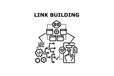 Link building icon vector illustration