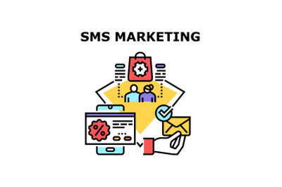 Sms marketing icon vector illustration